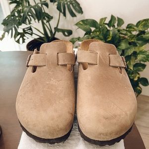 Birkenstock Clogs Oiled Leather Color Tobacco Brown NARROW Fit US 7-7.5/ EU 40